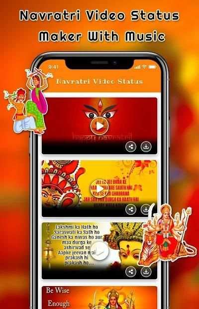 Navratri Video Status Maker - Silde Show Editor screenshot 1