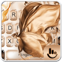 ikon Silk Rose Gold Butterfly Keyboard Theme