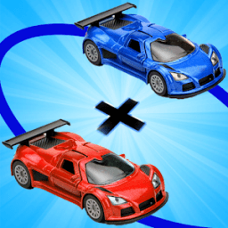 ikon Car Merger Glowing Tracks: Idle Car Racer Tycoon