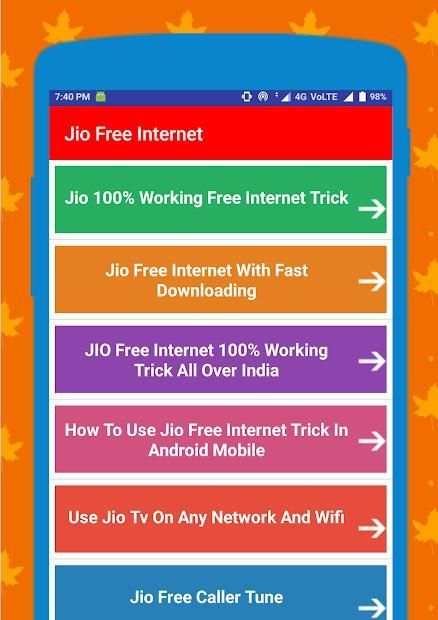 Jio Sim Free Internet Tricks screenshot 3