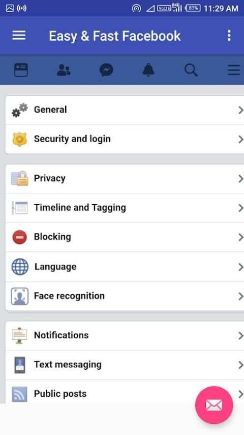Easy & Fast Facebook screenshot 2