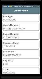 Vehicle RTO info screenshot 2
