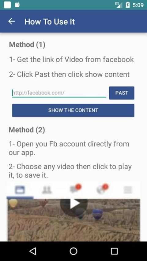 facebook video saver स्क्रीनशॉट 1