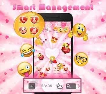 3D Emoji Valentine Love Launcher screenshot 2