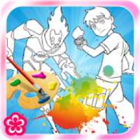 Coloring Ben 10 and Alien Robot