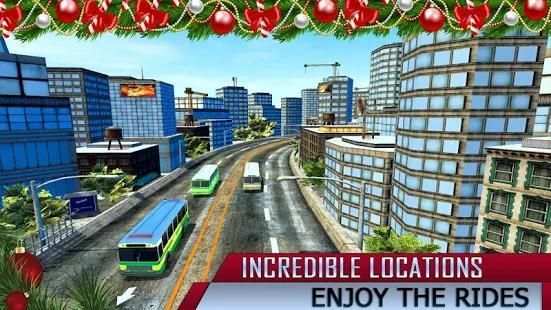 Amazing Christmas Tourist Bus Driving Simulator स्क्रीनशॉट 5