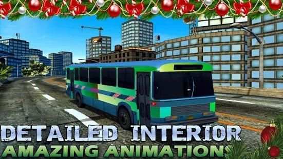 Amazing Christmas Tourist Bus Driving Simulator स्क्रीनशॉट 4