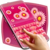 गुलाबी डेज़ी कीबोर्ड थीम