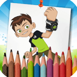ikon Ben Omnitrix 10 Coloring Pages games