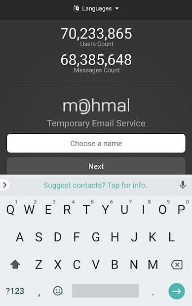 TempMail - Provides Temporary Email By One Click screenshot 1