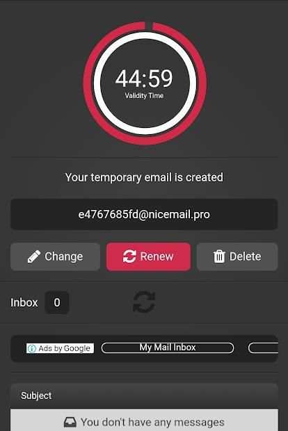 TempMail - Provides Temporary Email By One Click screenshot 4