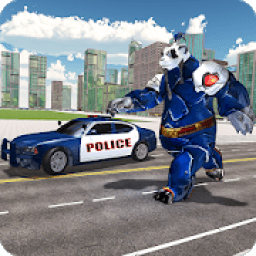 ikon Police Panda Robot Shooting- Transform Robot Games