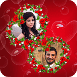 Love Heart Dual Photo Frame आइकन