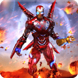 ikon Super Hero Iron Machine Man Flying Rescue Mission