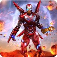 Super Hero Iron Machine Man Flying Rescue Mission
