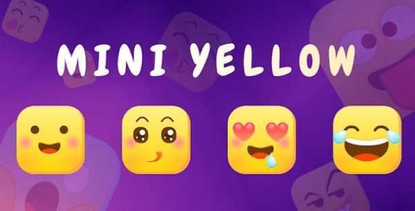 Yellow Mini Cute Emoji - APUS Launcher theme screenshot 4
