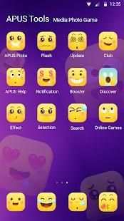 Yellow Mini Cute Emoji - APUS Launcher theme screenshot 2