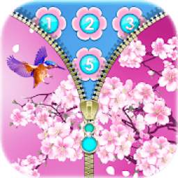 Sakura Lock Screen Zipper 1.6