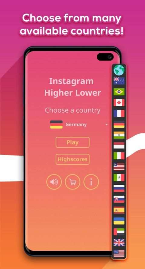 Instagram Higher Lower (Instagram Quiz Game) 1 تصوير الشاشة