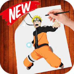 ikon how to draw naruto step by step