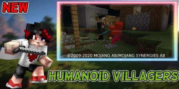 Mod Humanoid Villagers for PE + Map screenshot 5