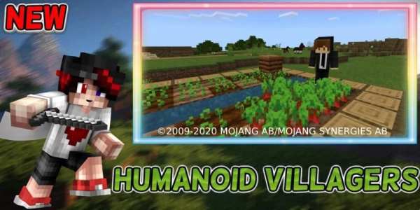 Mod Humanoid Villagers for PE + Map screenshot 4