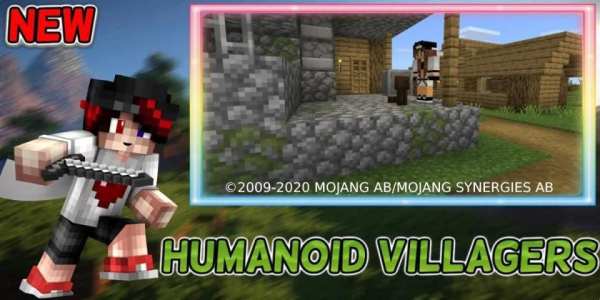 Mod Humanoid Villagers for PE + Map screenshot 3