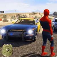 mobil polisi superhero stunt Simulator