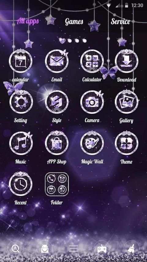 Diamond Lover Go Launcher Theme screenshot 2