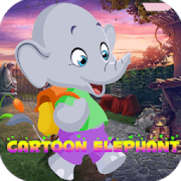 Best Escape Games -17 Cartoon Elephant Rescue Game icon