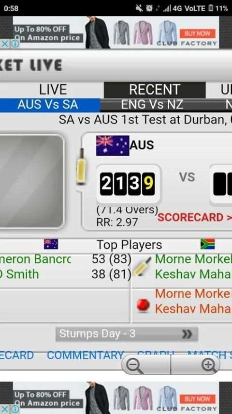 CricLine-live cricket score and commentary screenshot 3