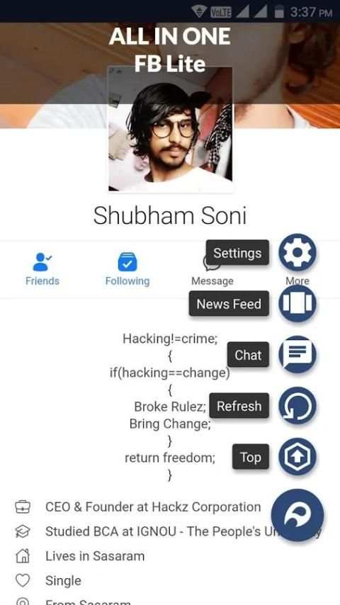 Lite for Facebook Messenger- Fame Messenger screenshot 2
