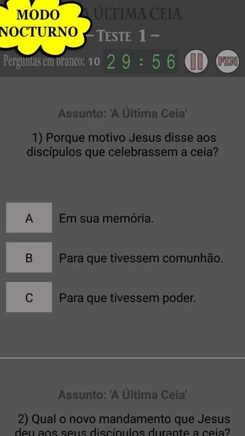 O jogo de perguntas bíblia screenshot 1