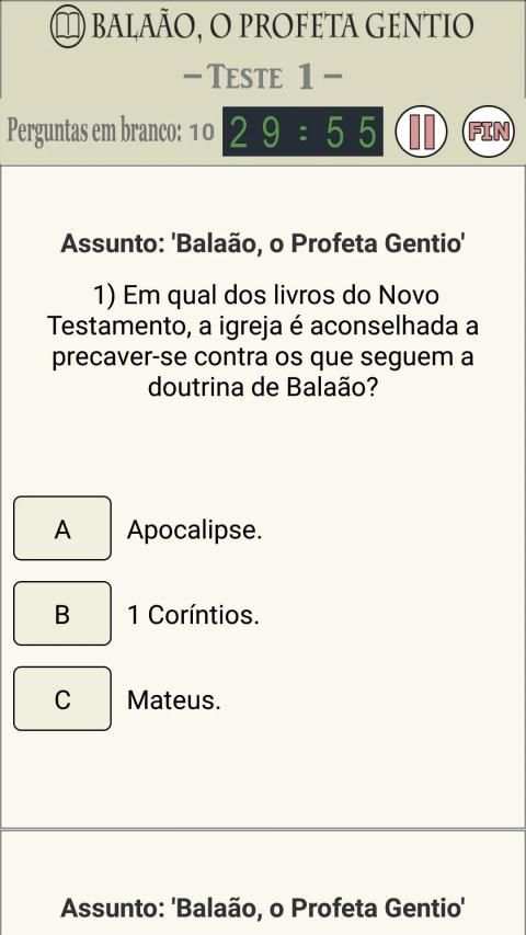 O jogo de perguntas bíblia screenshot 4