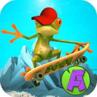 Funny Frog in Amazing City