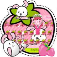 ikon Cute Pink Rabbit Keyboard Theme