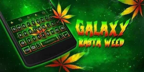 Galaxy Rasta Weed Keyboard Theme for Android screenshot 1