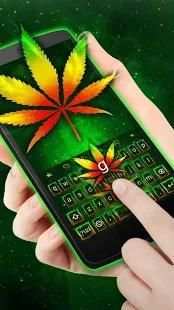 Galaxy Rasta Weed Keyboard Theme for Android screenshot 2