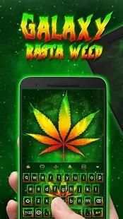 Galaxy Rasta Weed Keyboard Theme for Android screenshot 5