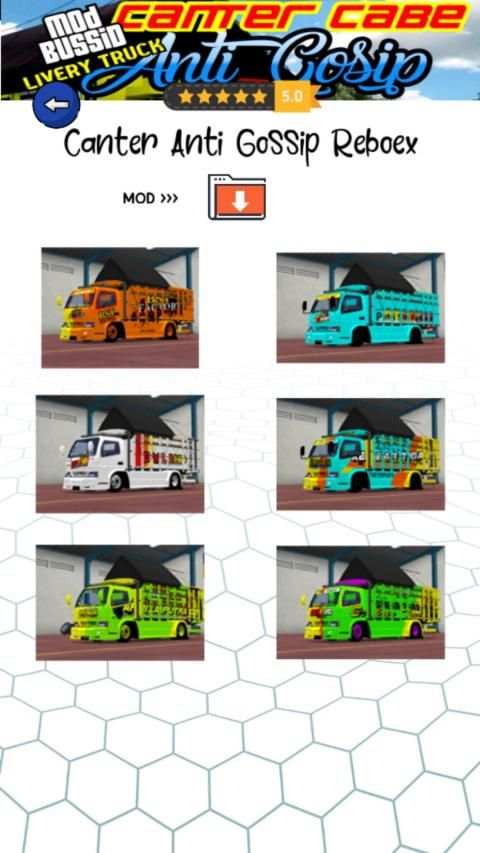 Mod Bussid Livery Truck Canter Anti Gosip स्क्रीनशॉट 1