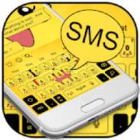 SMS Yellow Cartoon Keyboard Theme