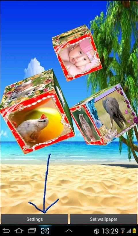 3D Photo Cube Live Wallpaper स्क्रीनशॉट 3