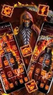 Grim Fire Skull Theme screenshot 2