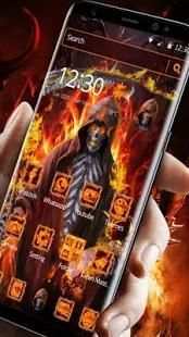 Grim Fire Skull Theme screenshot 4