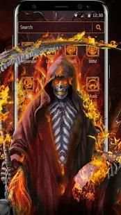 Grim Fire Skull Theme screenshot 3