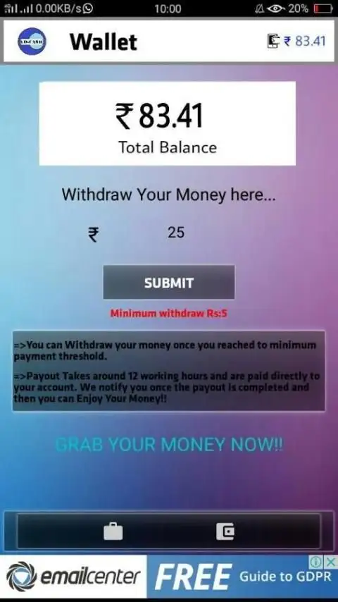 Locash - Daily online earning screenshot 1