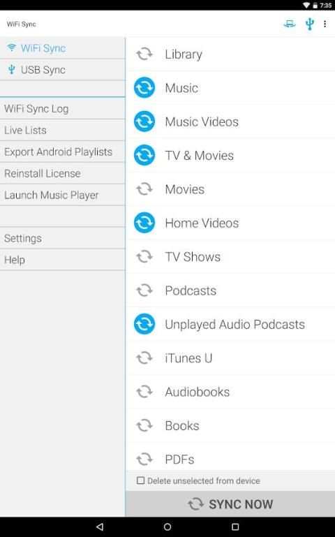 iSyncr : iTunes to Android स्क्रीनशॉट 12
