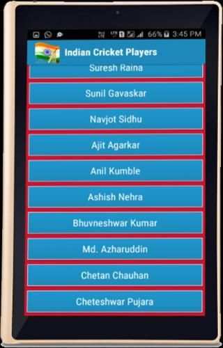 Indian Cricket Players screenshot 2