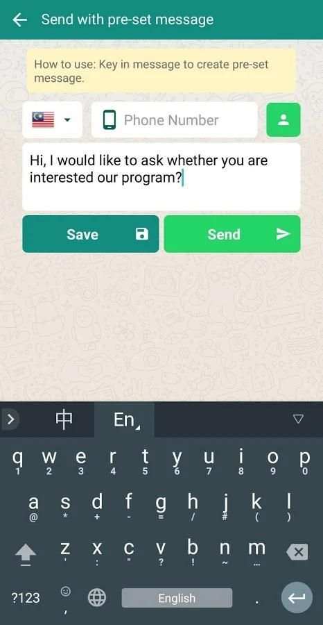 Send WhatsApp Without Save Number & WhatsApp Link screenshot 6