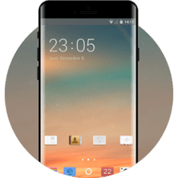 Nature theme sky sunset orange gradation wallpaper icon